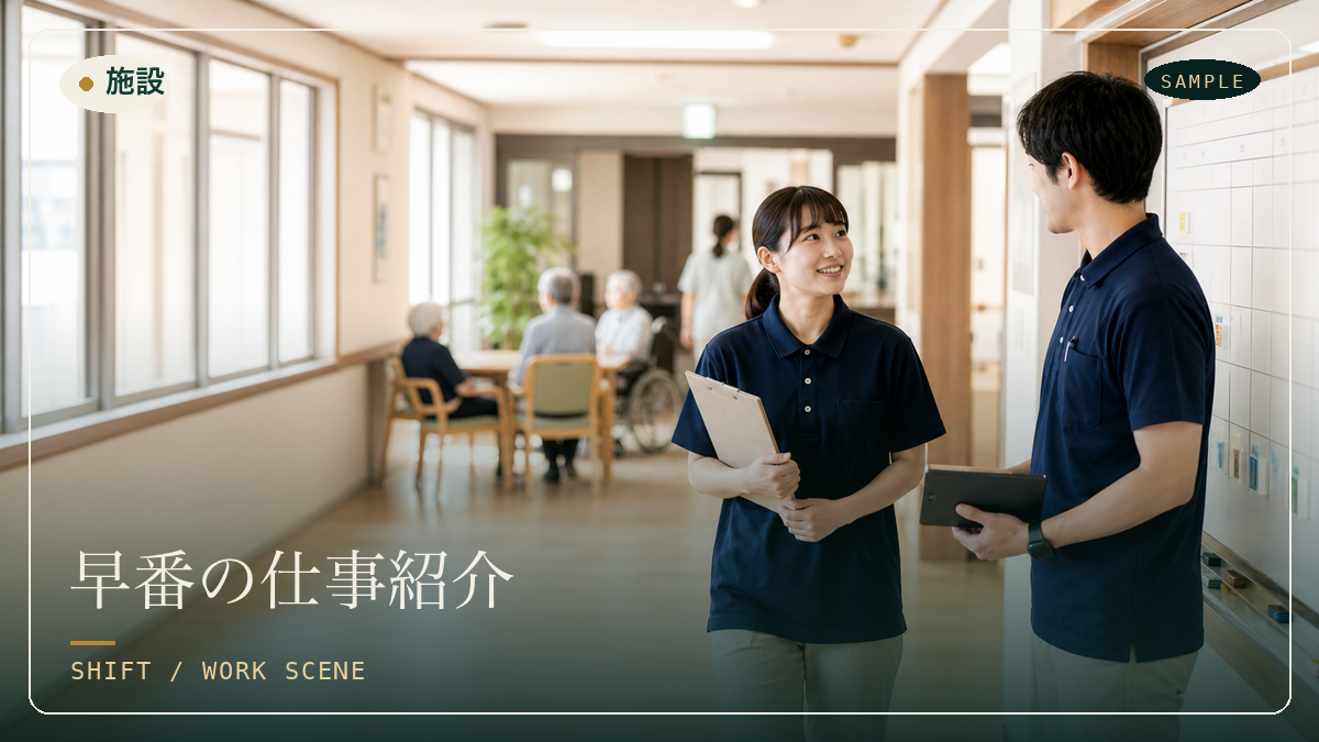 施設向け勤務紹介動画の制作イメージ
