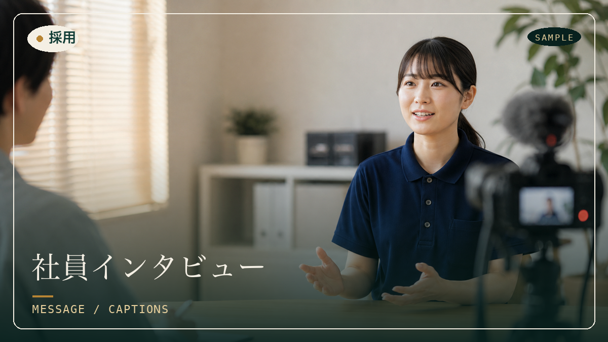 社員インタビュー動画の制作イメージ