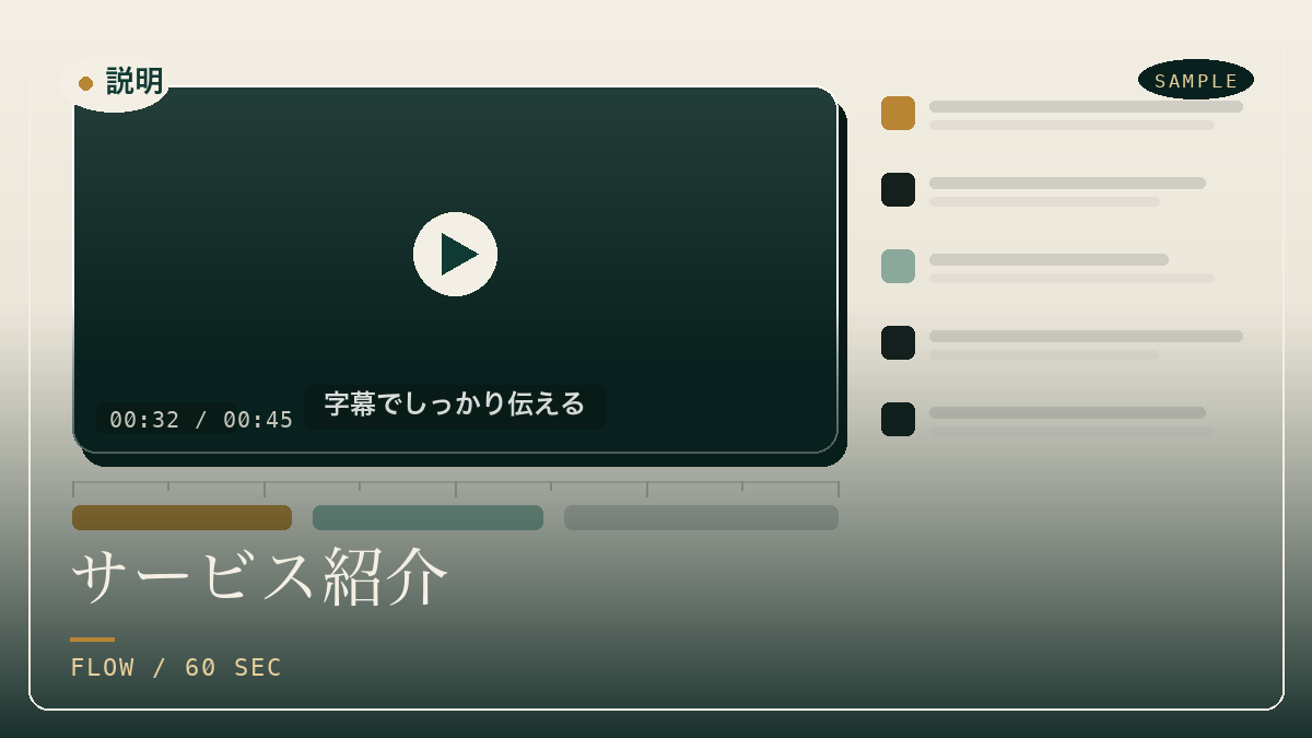 サービス説明動画の制作イメージ